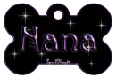 purple dog bone tag stars nana