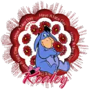 Distorted Eeyore Flower Tag - Kealey