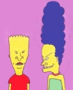 Beavis and Butthead as Bart and Marge 