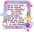never look back...