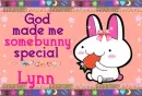 Lynn -God made me special