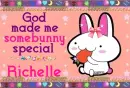 Richelle- God made me special
