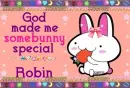 Robin- God made you special