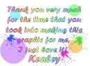 thank you for the time you took into making this graphic for me