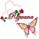 Diamond & butterfly name tag