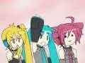 Neru, Teto, and Miku