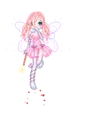Adorable magic pink Fairy girl!
