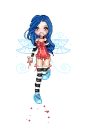 Cute Fairy girl with striped socks!