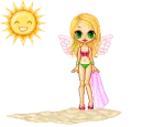 Angel on the Beach! Swimsuit summer fun