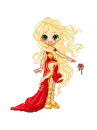Aphrodite in a red dress! Goddess of Love