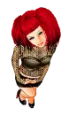 Cute redhead Goth girl!