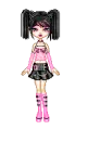 Cute pink Goth chick!