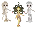 Medusa and 2 Stone Maidens!
