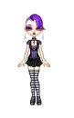 Sexy purple haired Goth girl!