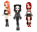 Goth Girlfriends- Mistress & 2 Pets!