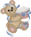 TEDDY BEAR WITH A CUPCAKE