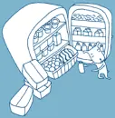 refrigerator,old dog