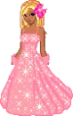 Blond in Pink Dress