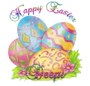 Glittering Easter Eggs - Happy Easter, Deepi