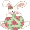 Cute bunny with egg