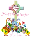 Happy Easter Cross-Amber