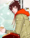 handsome boy drink 