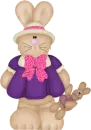 Cute bunny with bear