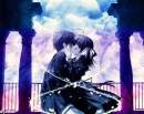 sweet kissing anime couple