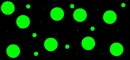Black + Green Dots