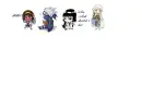 diversed characters talking
