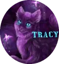 tracy purple cat