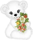 BEAR WITH ORANGE FLOWERS