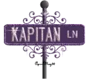 purple street sign kapitan LN