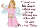 Angel with friendship poem