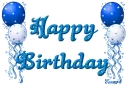 Happy Birthday in Blue