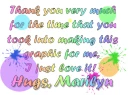 thank you for taking the time in making my graphic....