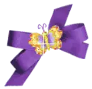 butterfly purple bow