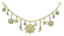 Moon stars charm bracelet