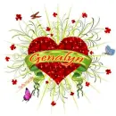 Red heart name tag