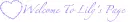 Welcome To Lily's Page (White BG)