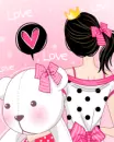 girl with bear