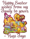 Duck Family's Easter Celebration - Happy Easter Wishes from my Family to Yours, Hugs Faye