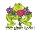 your glitter rocks ! frog