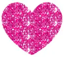love heart glitter