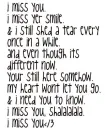 i miss you </3