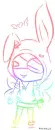 Really Cute Rainbow Bunny