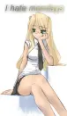 anime girl "I hate mondays"