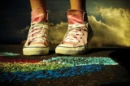 converse with rainbow