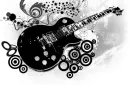 Black guitar
