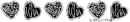 black and silver hearts